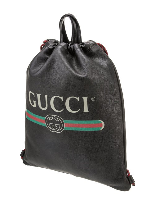 Gucci Logo Drawstring Backpack