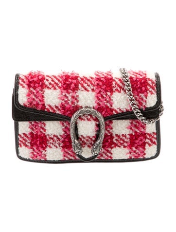 Gucci Shoulder Bags Super Mini Tweed Dionysus Bag