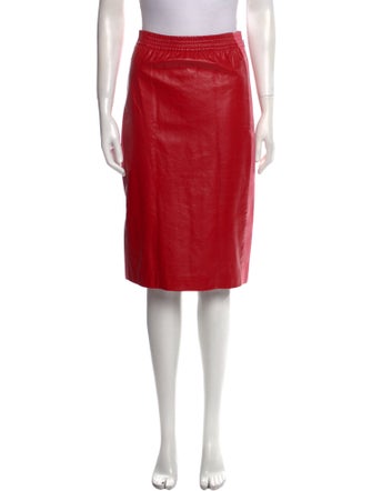 Gucci Leather Knee-Length Skirt