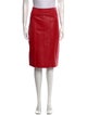 Gucci Leather Knee-Length Skirt