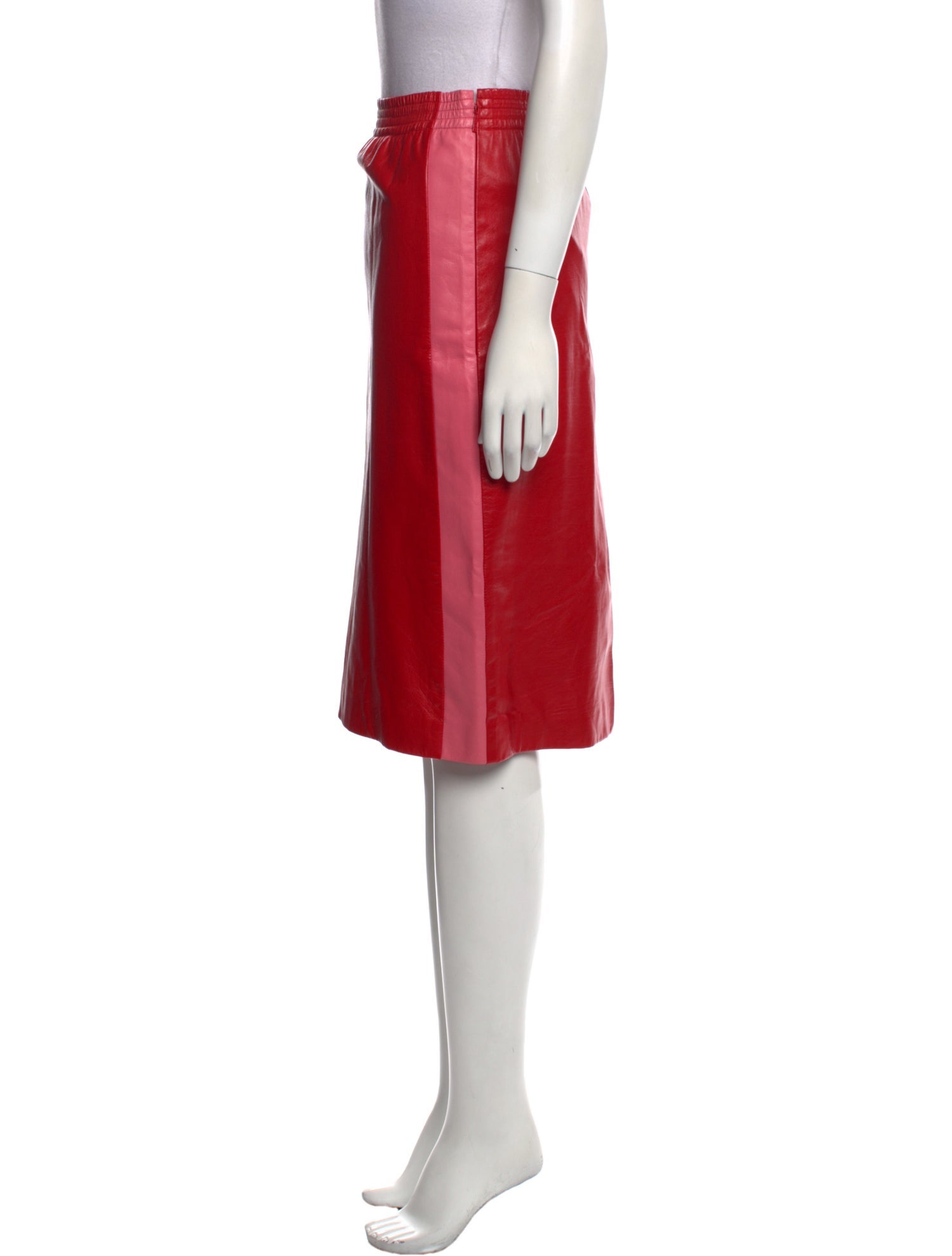 Gucci Leather Knee-Length Skirt