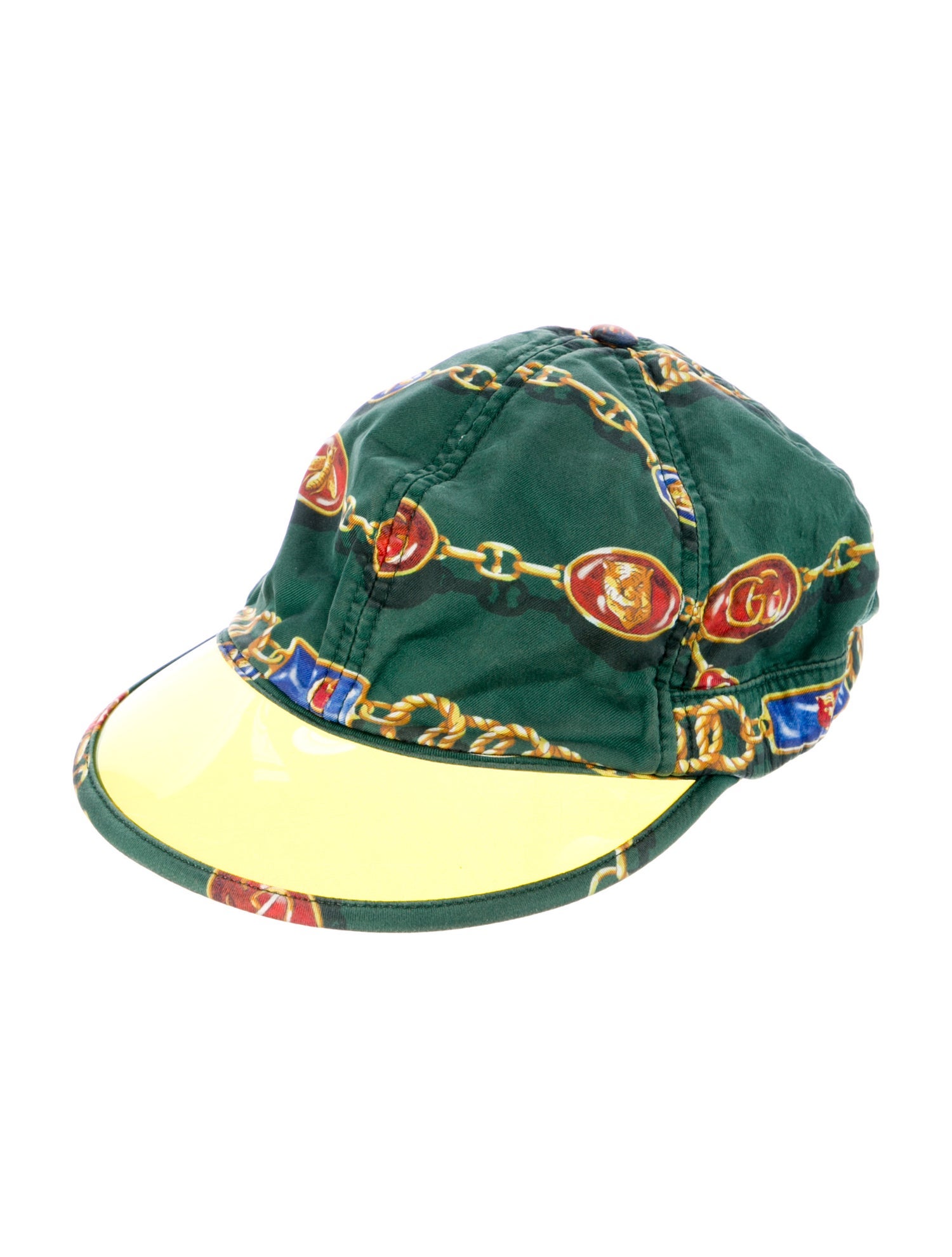 Gucci Silk Printed Baseball Cap - Green Hats, Accessories