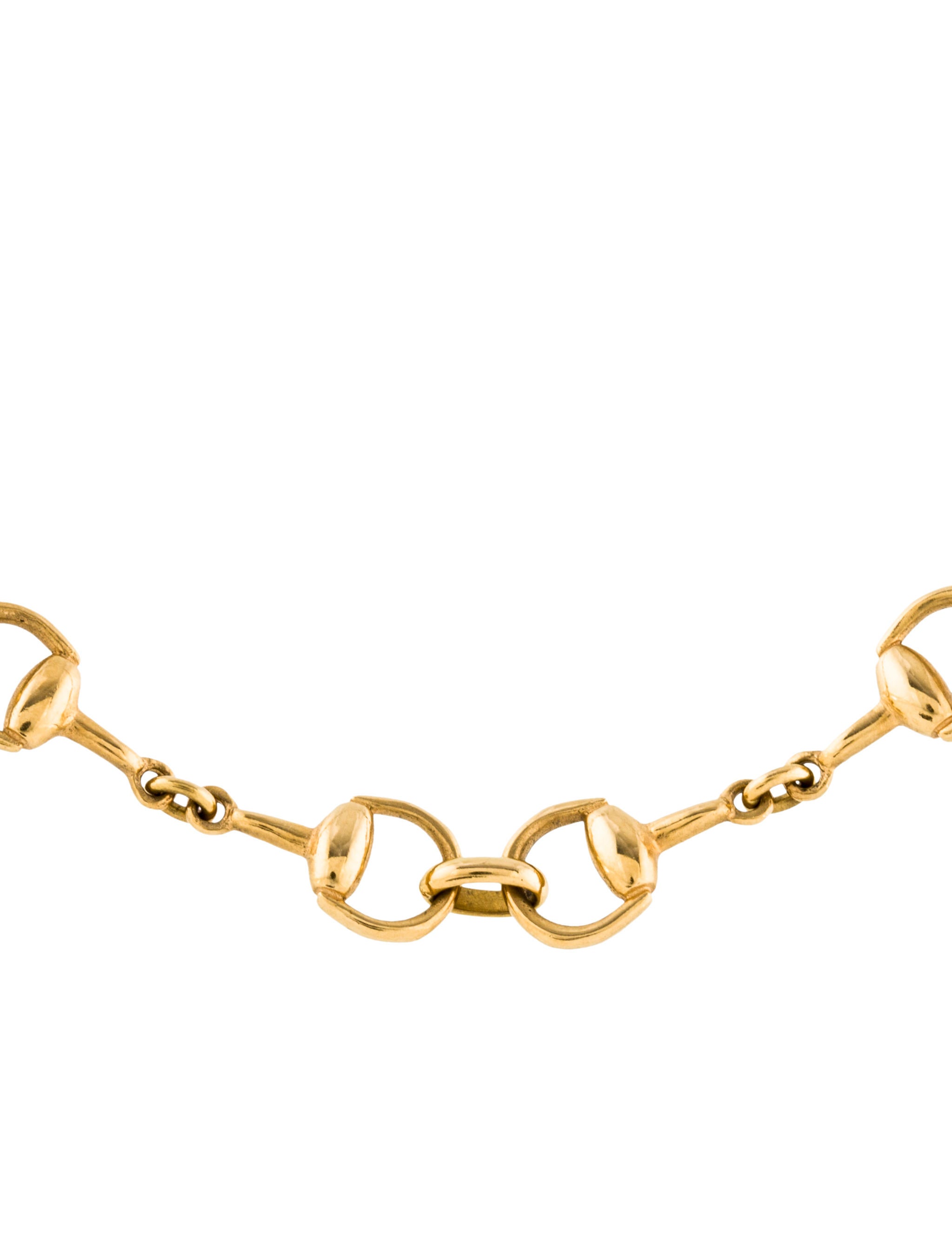 Gucci 18K Horsebit Chain Necklace Necklaces GUC156089 The RealReal