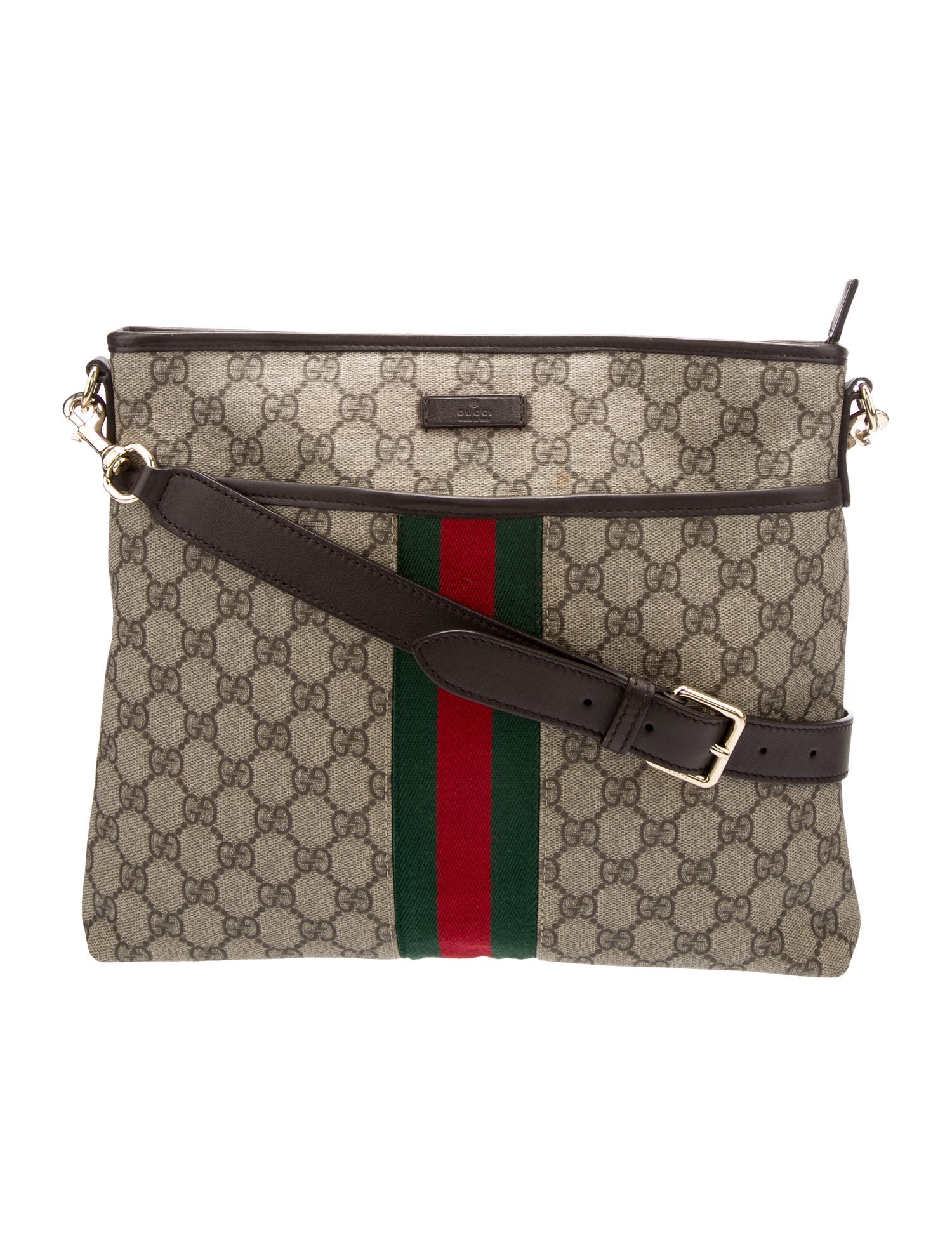Gucci GG Supreme  Messenger Bag Brown Crossbody Bags, Handbags GUC1560910 The RealReal