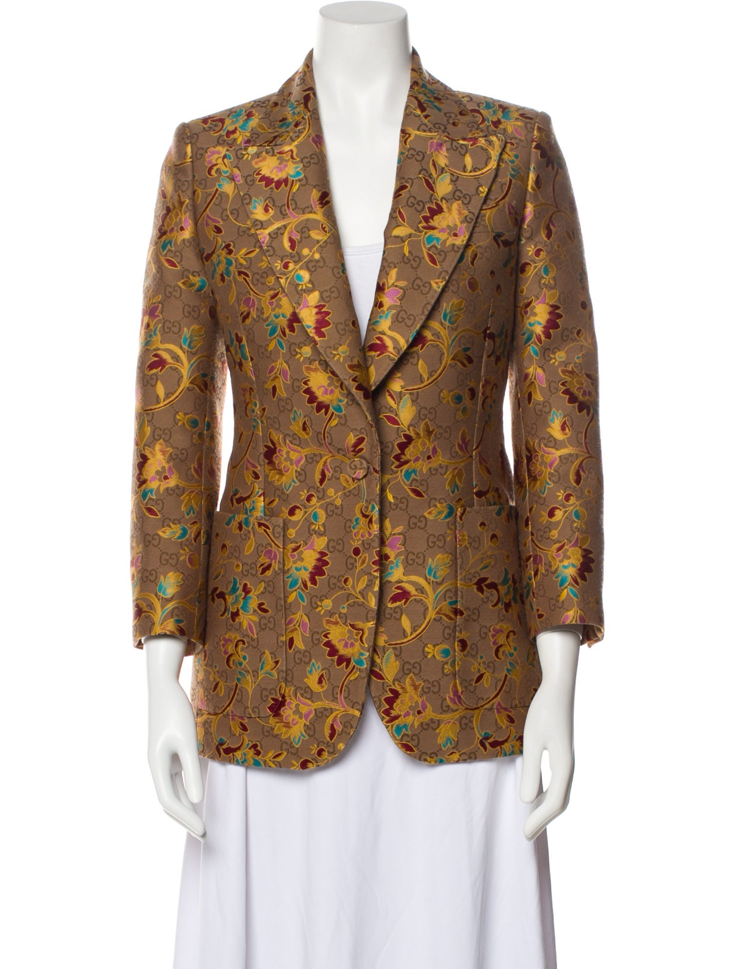 Gucci Floral Print Blazer