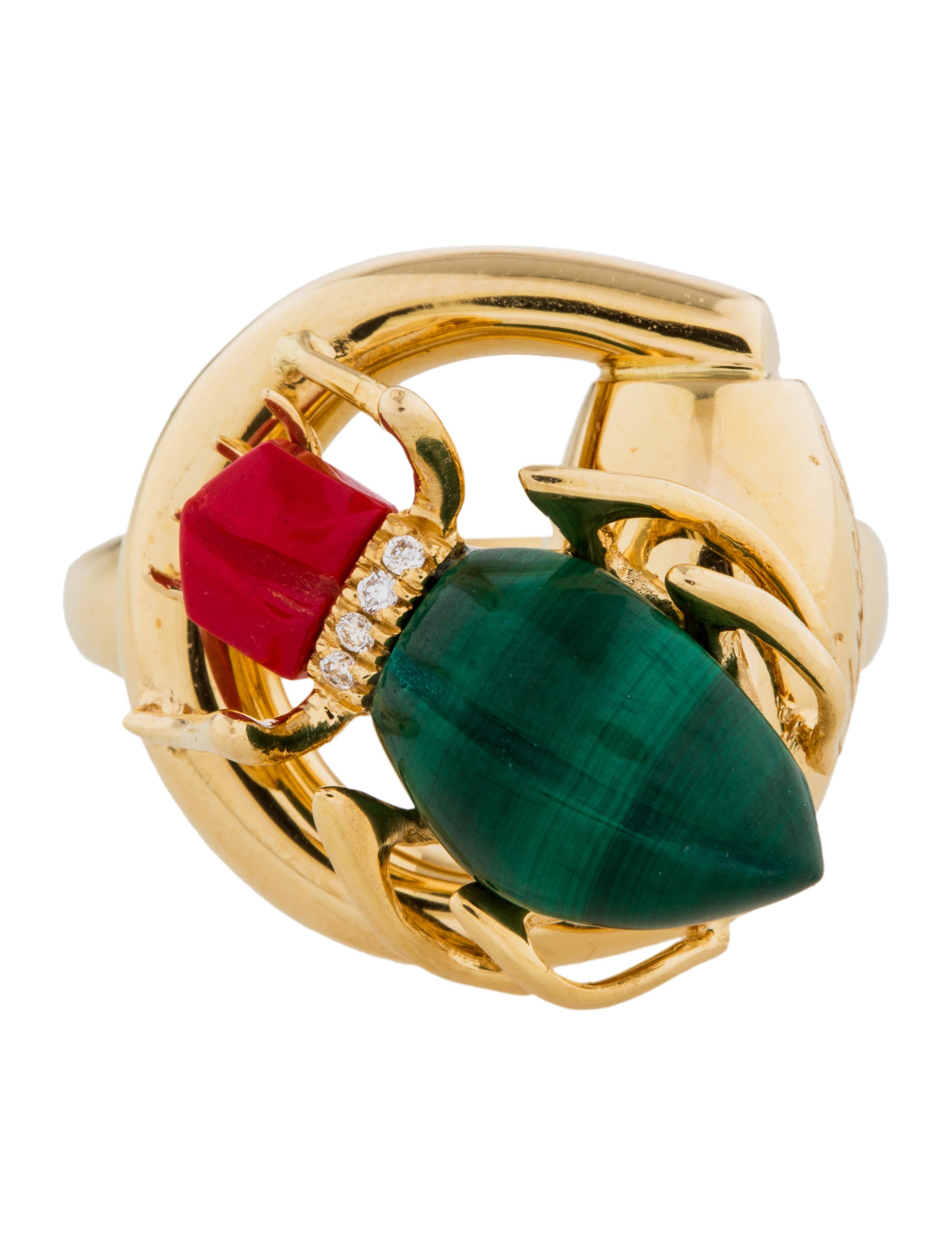 gucci horsebit cocktail ring