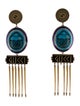 Gucci Resin & Enamel Beetle Drop Earclips