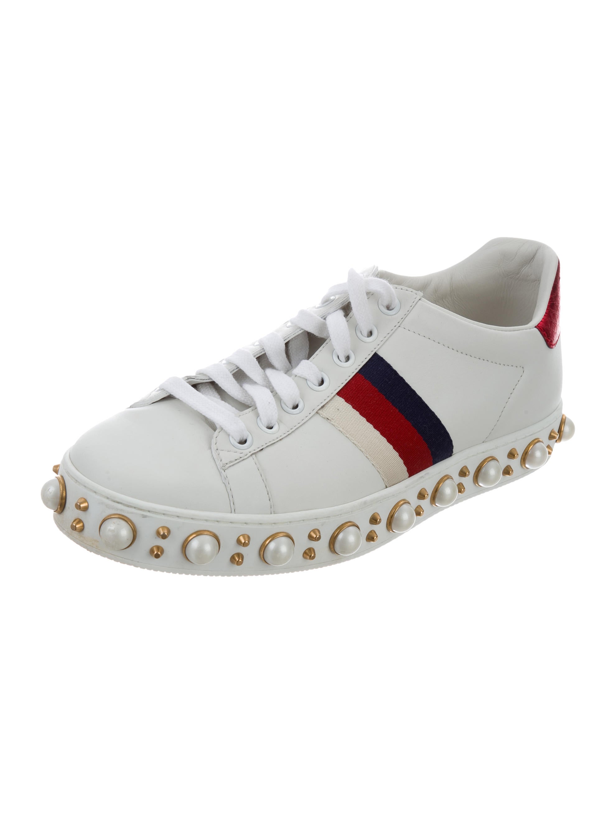 gucci pearl sneakers