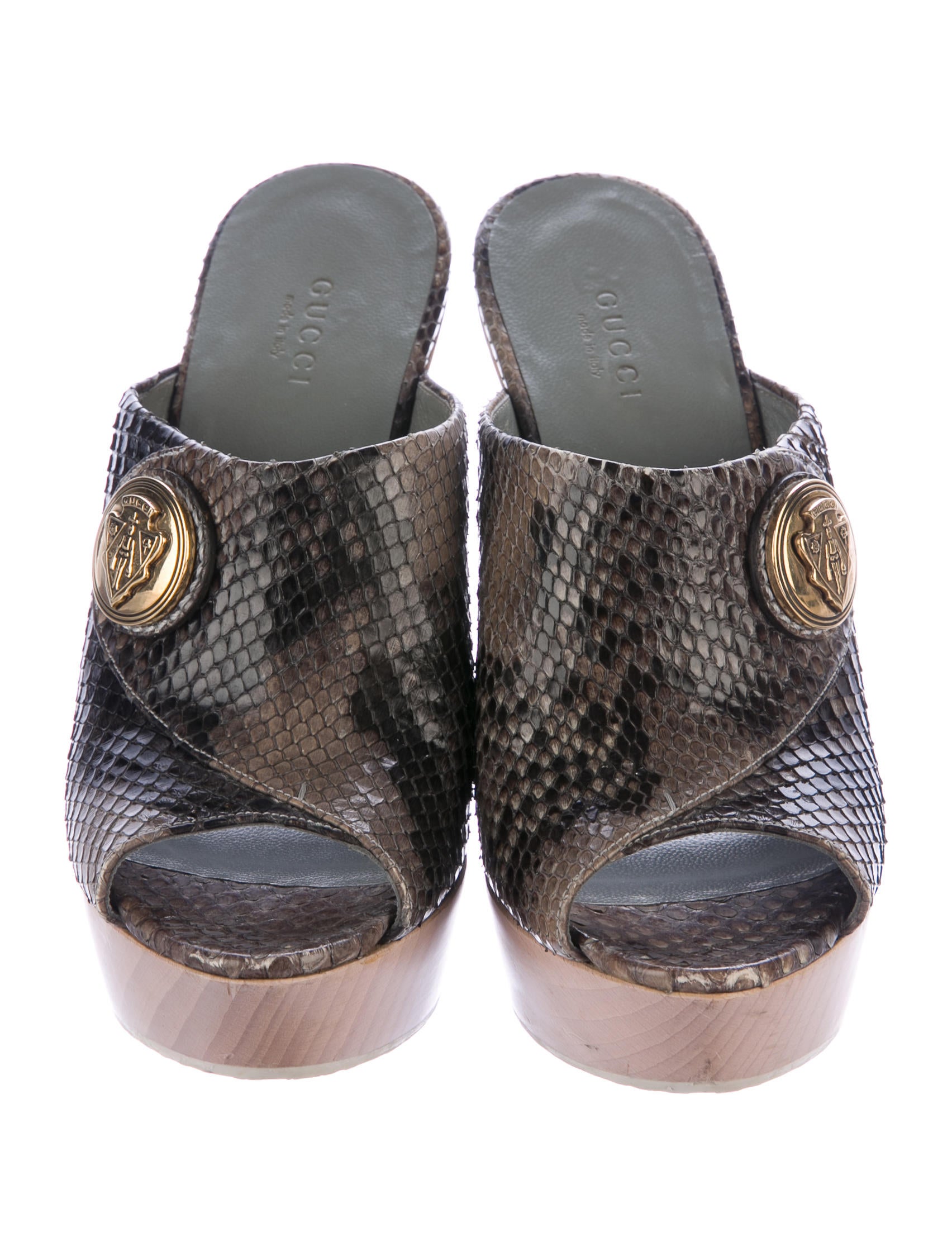 Gucci Embossed Platform Sandals - Shoes - GUC156521 | The RealReal