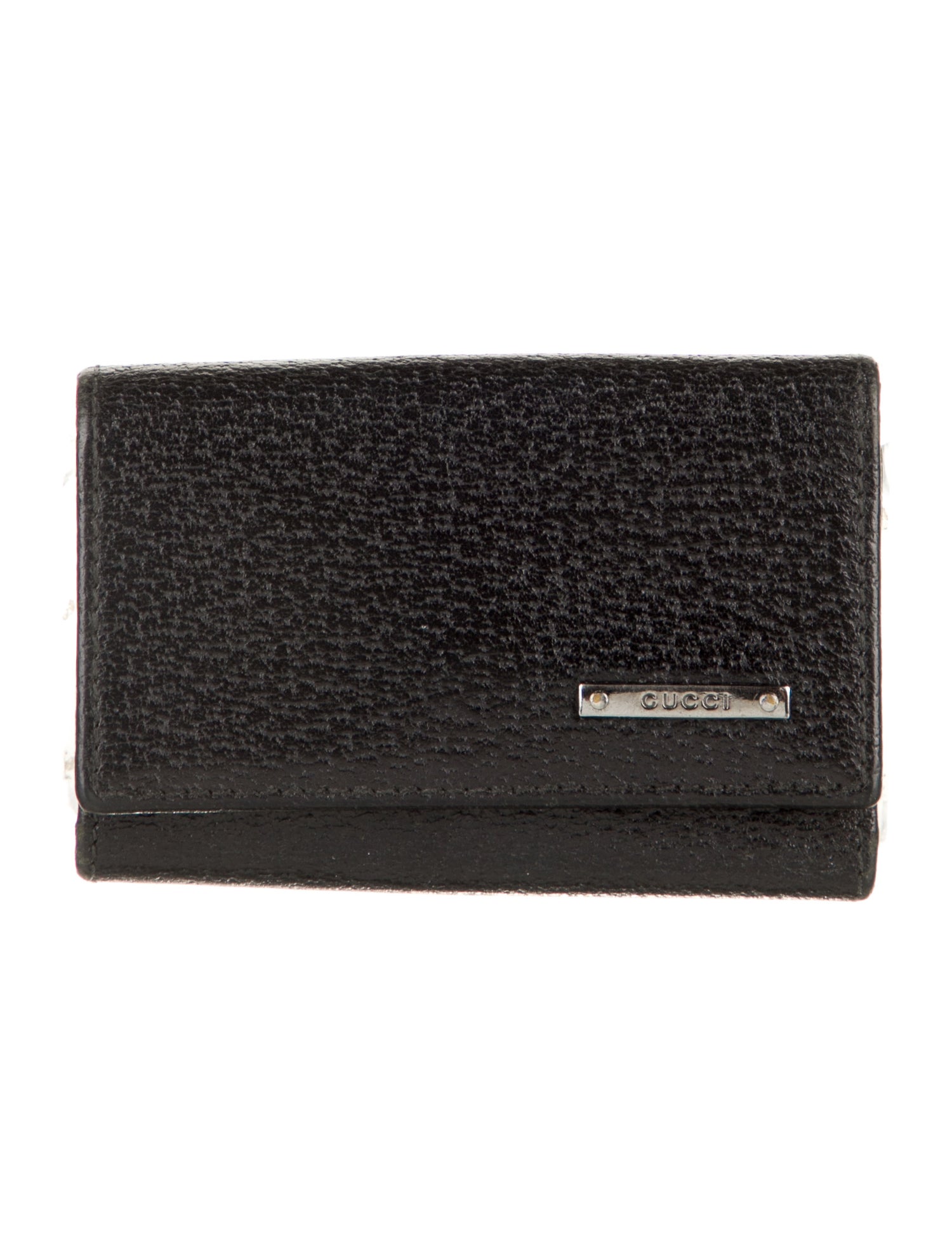 Gucci 6 Ring Key Holder Leather Trifold Wallet