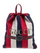 Gucci Logo Drawstring Canvas Backpack