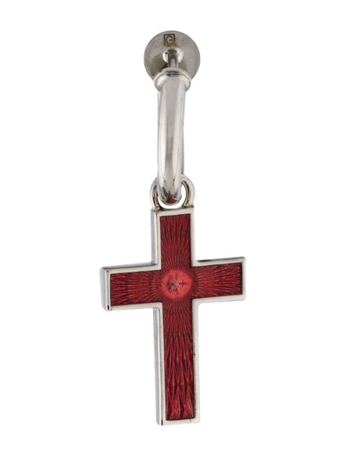 Gucci Enamel Interlocking G Cross Single Earring