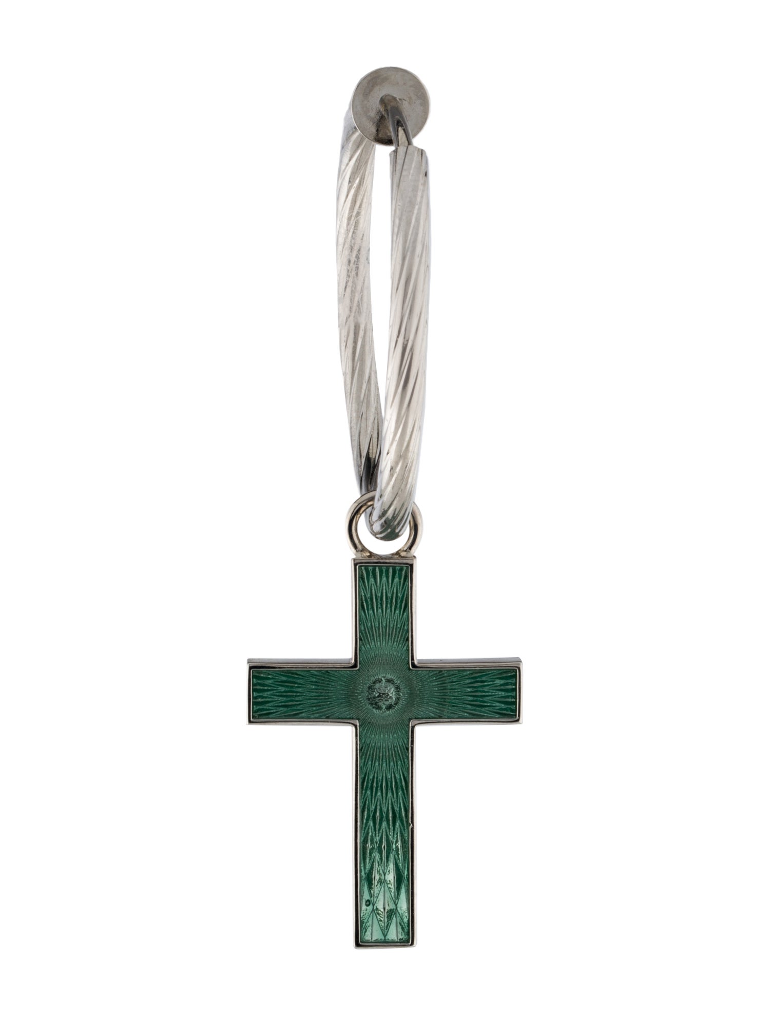 Gucci Enamel Interlocking G Cross Single Earring