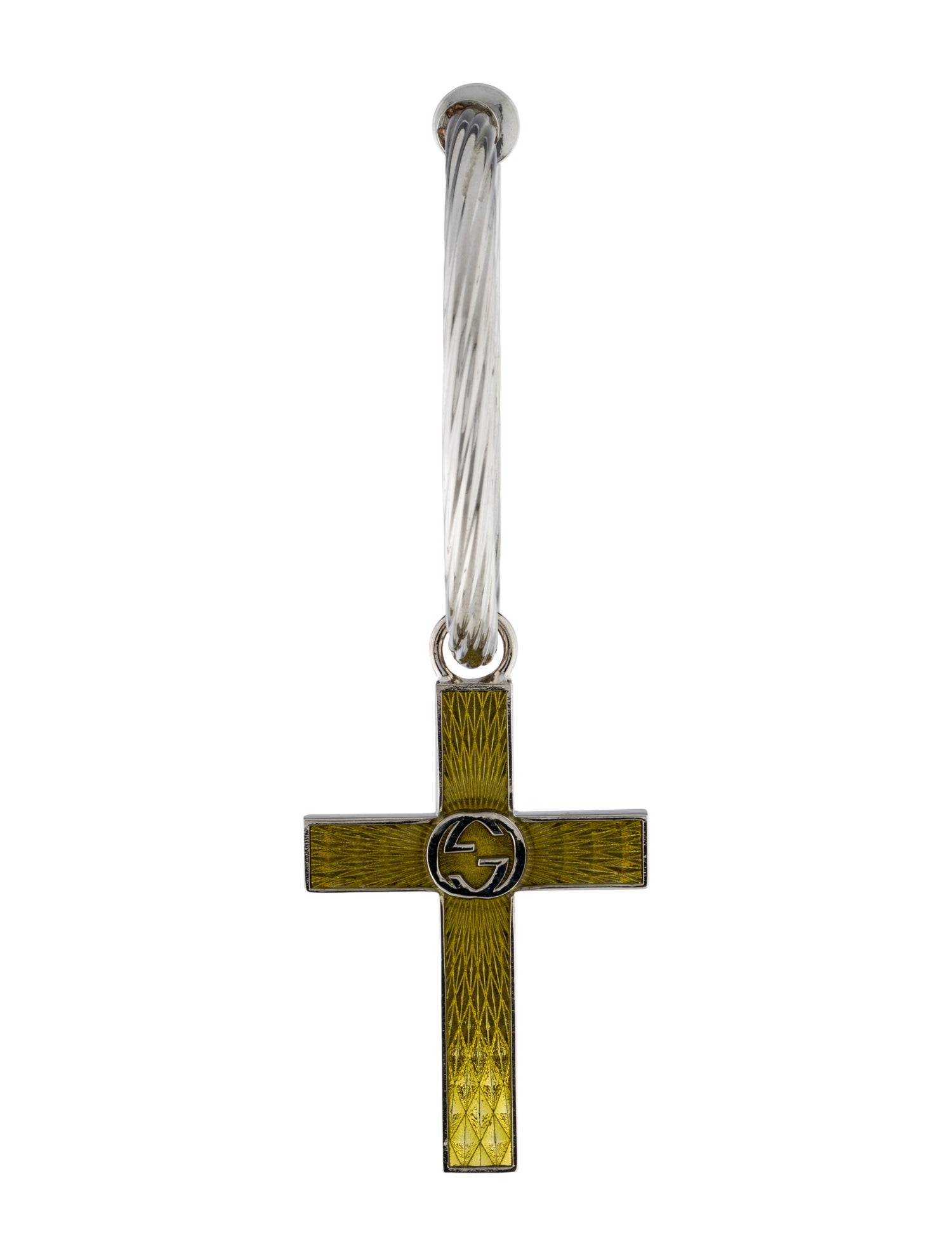 Gucci Enamel Interlocking G Cross Single Earring