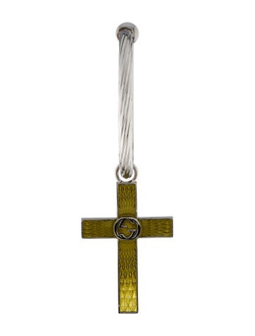 Gucci Drop Enamel Interlocking G Cross Single Earring