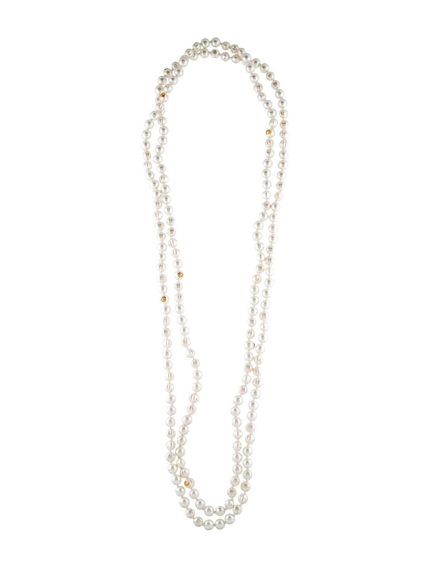 Gucci Faux Pearl Long Necklace