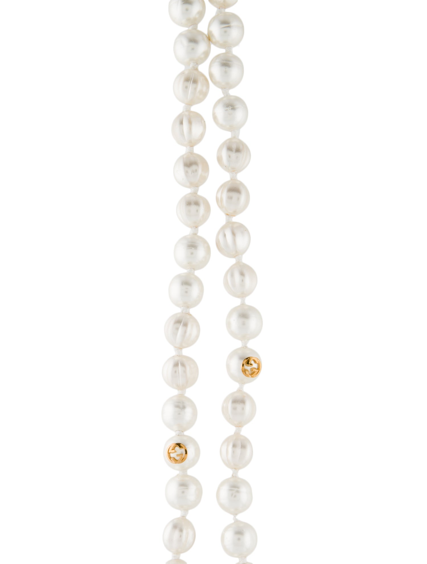 Gucci Faux Pearl Long Necklace