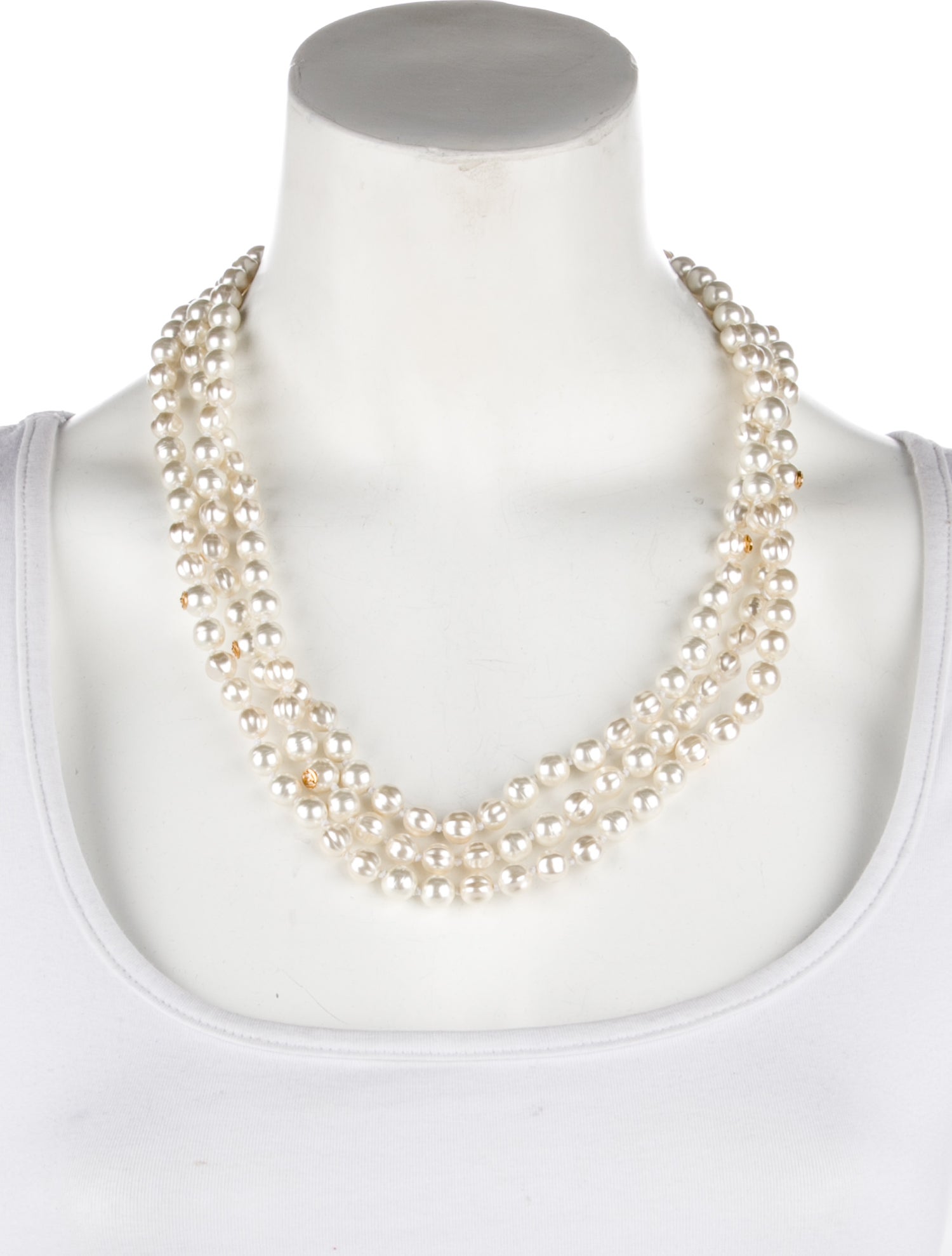 Gucci Faux Pearl Long Necklace