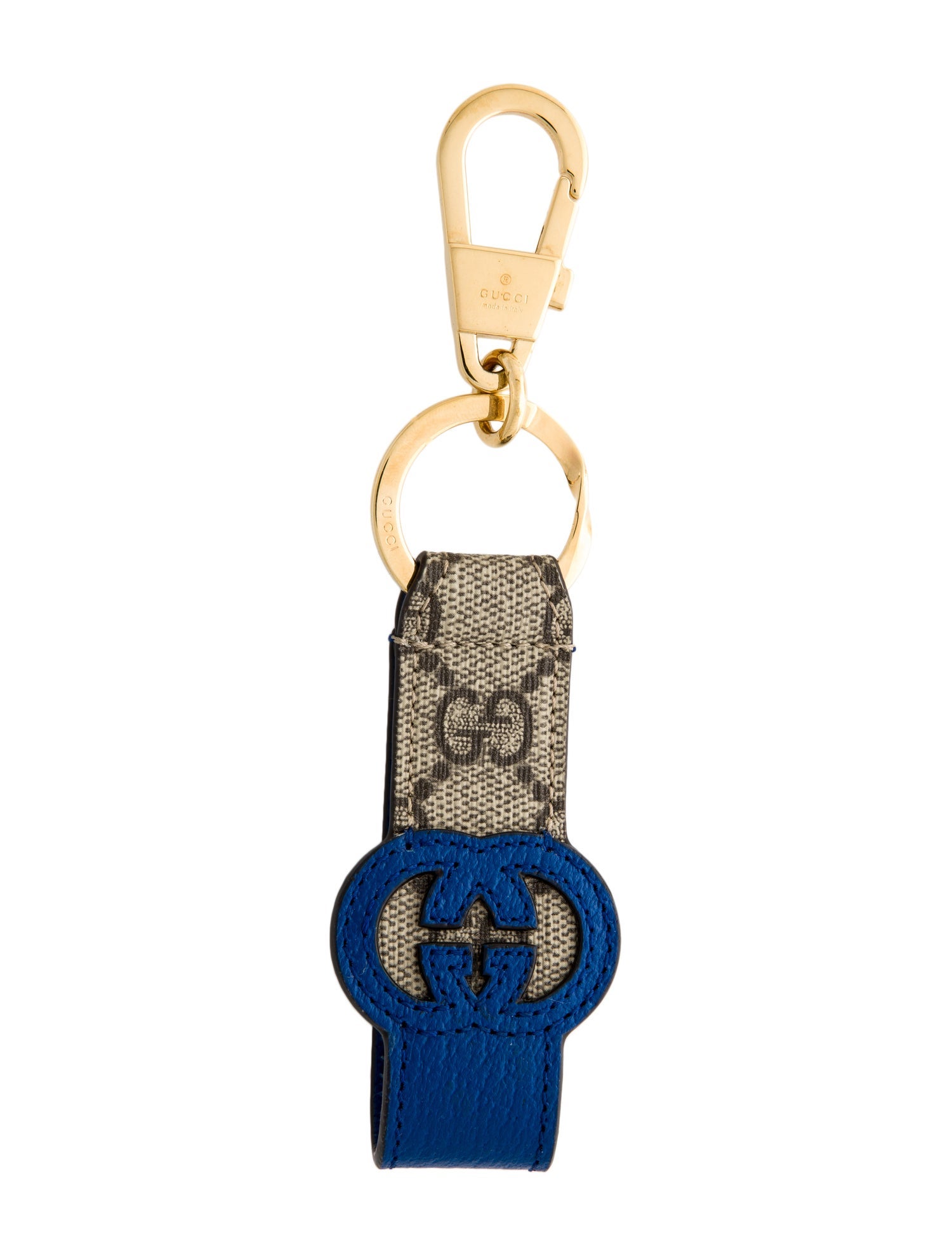 Gucci Interlocking G Leather Keychain