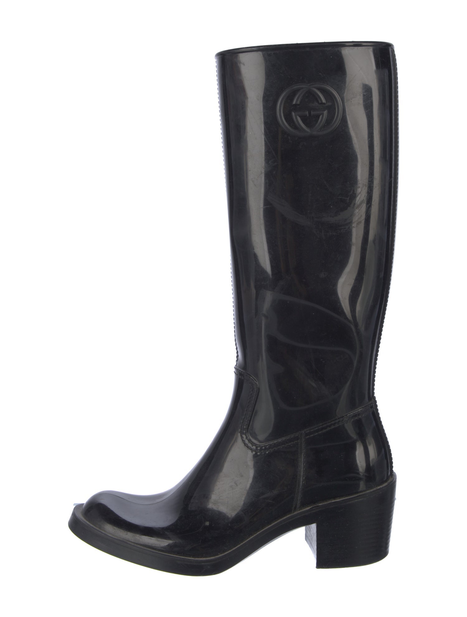 Gucci Interlocking G Logo Rubber Rain Boots