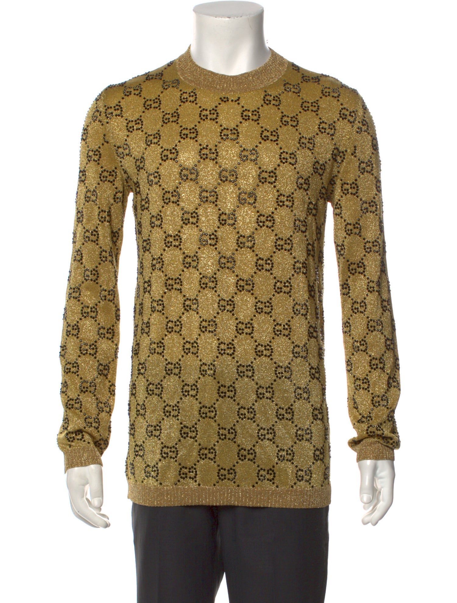 Gucci GG Crystal Crew Neck Pullover