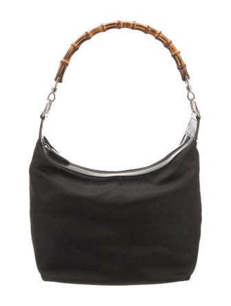 Gucci Nylon Bamboo Top Handle Bag