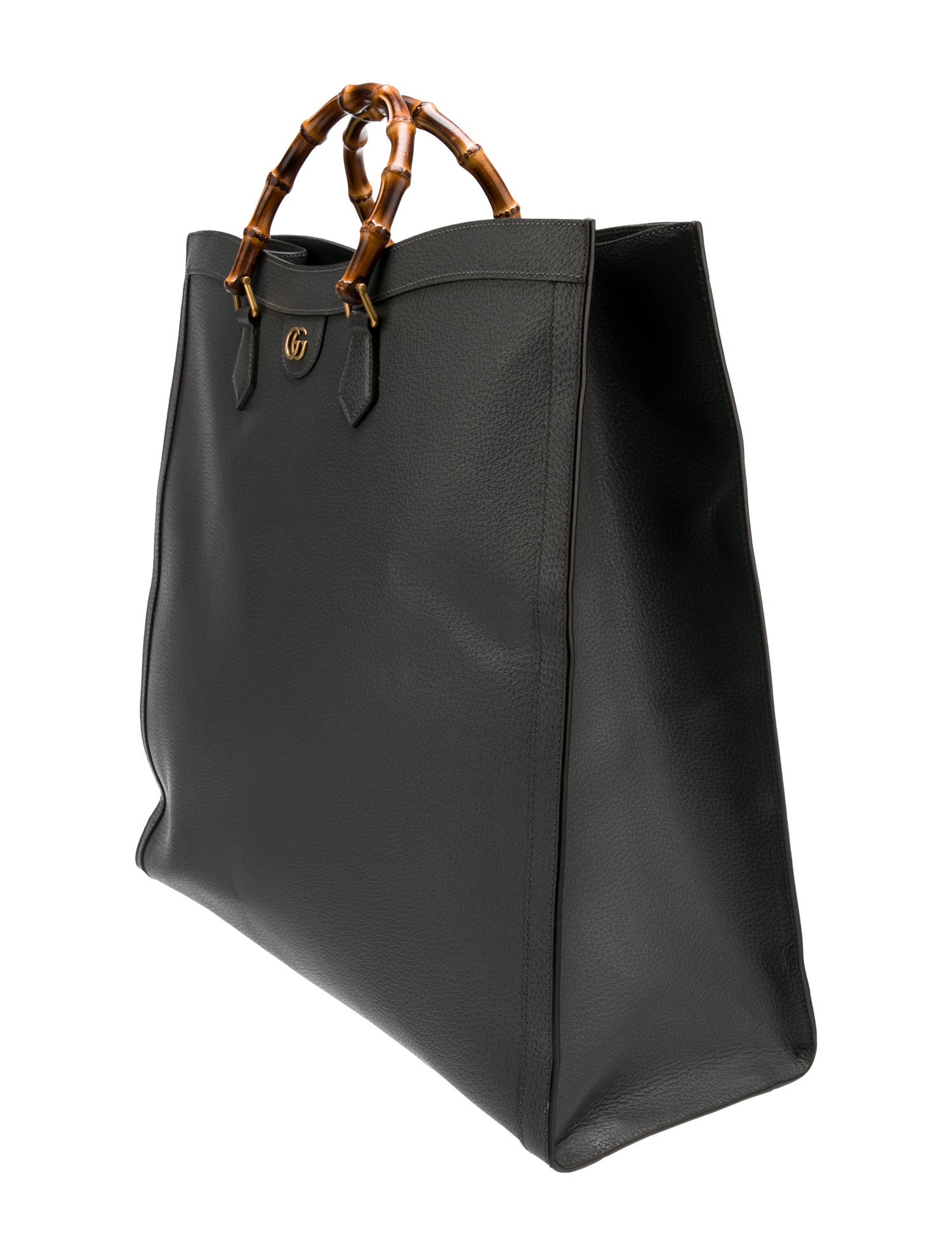 Gucci Leather Maxi Diana Tote