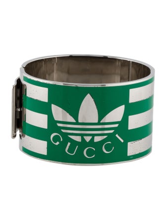 Gucci x Adidas Enamel Hinged Bangle Bracelet