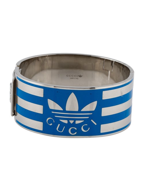 Gucci x Adidas Enamel Hinged Bangle Bracelet