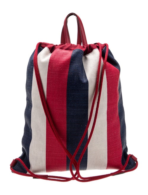 Gucci Logo Drawstring Canvas Backpack