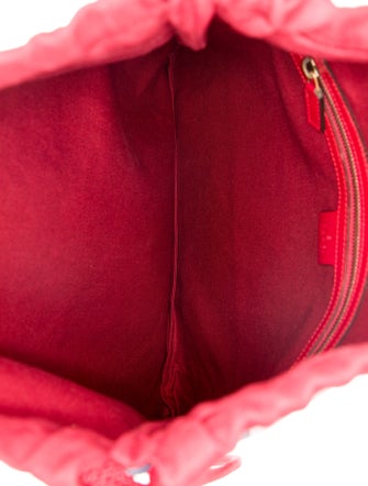 Gucci Logo Drawstring Canvas Backpack