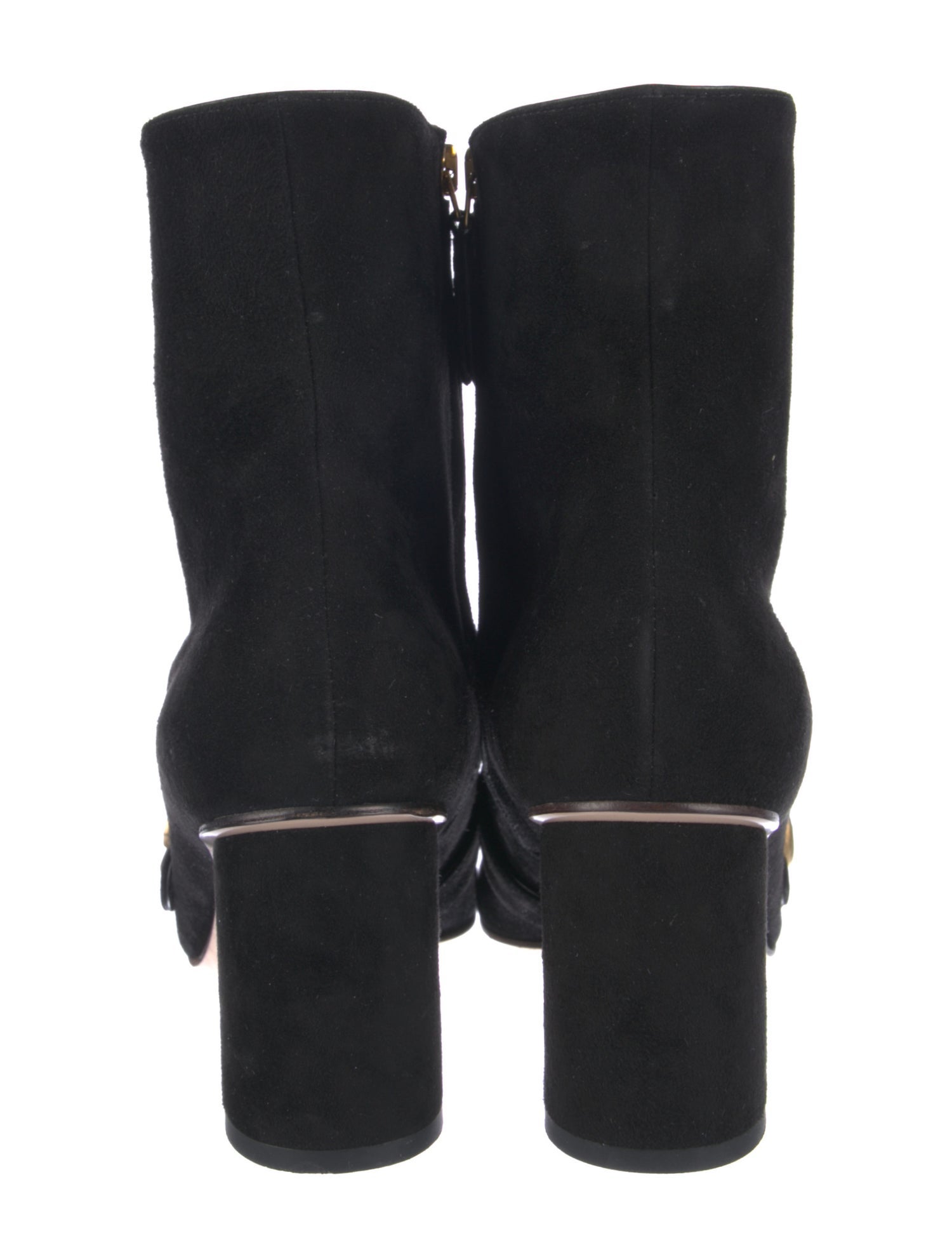 Gucci Double G Logo Suede Boots