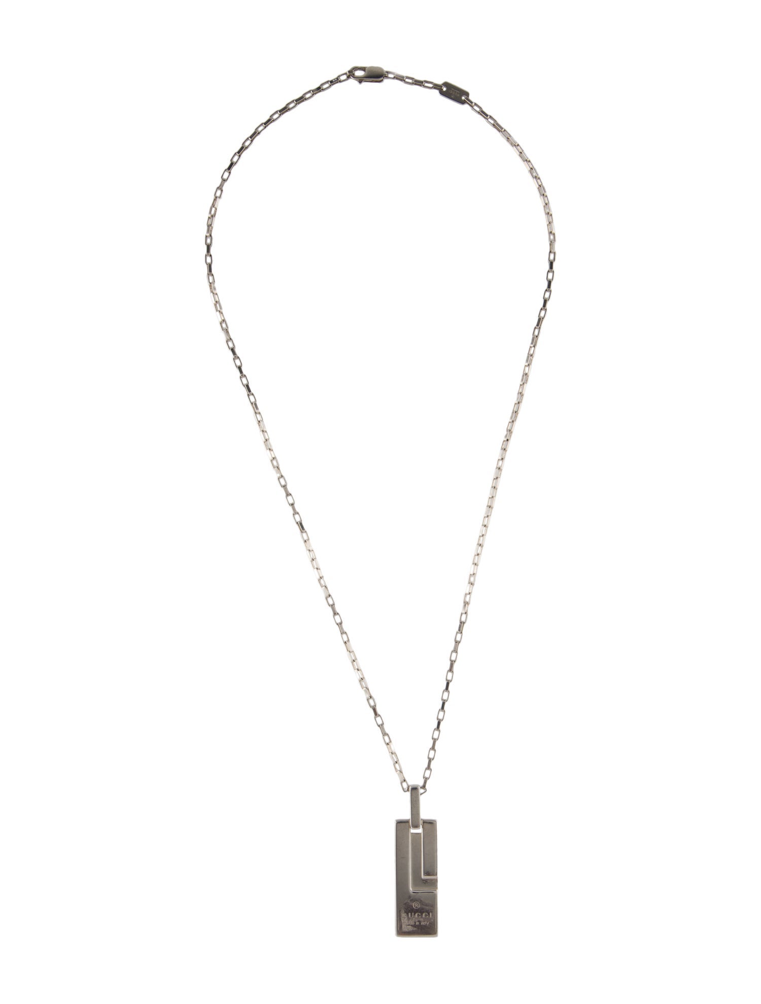 Gucci G Plate Pendant Necklace