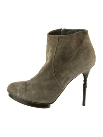 Gucci Bamboo Accent Suede Boots