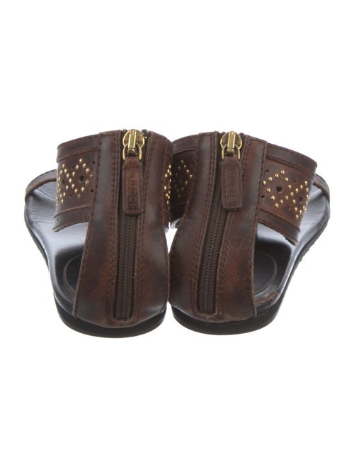 Gucci Leather Studded Accents T-Strap Sandals