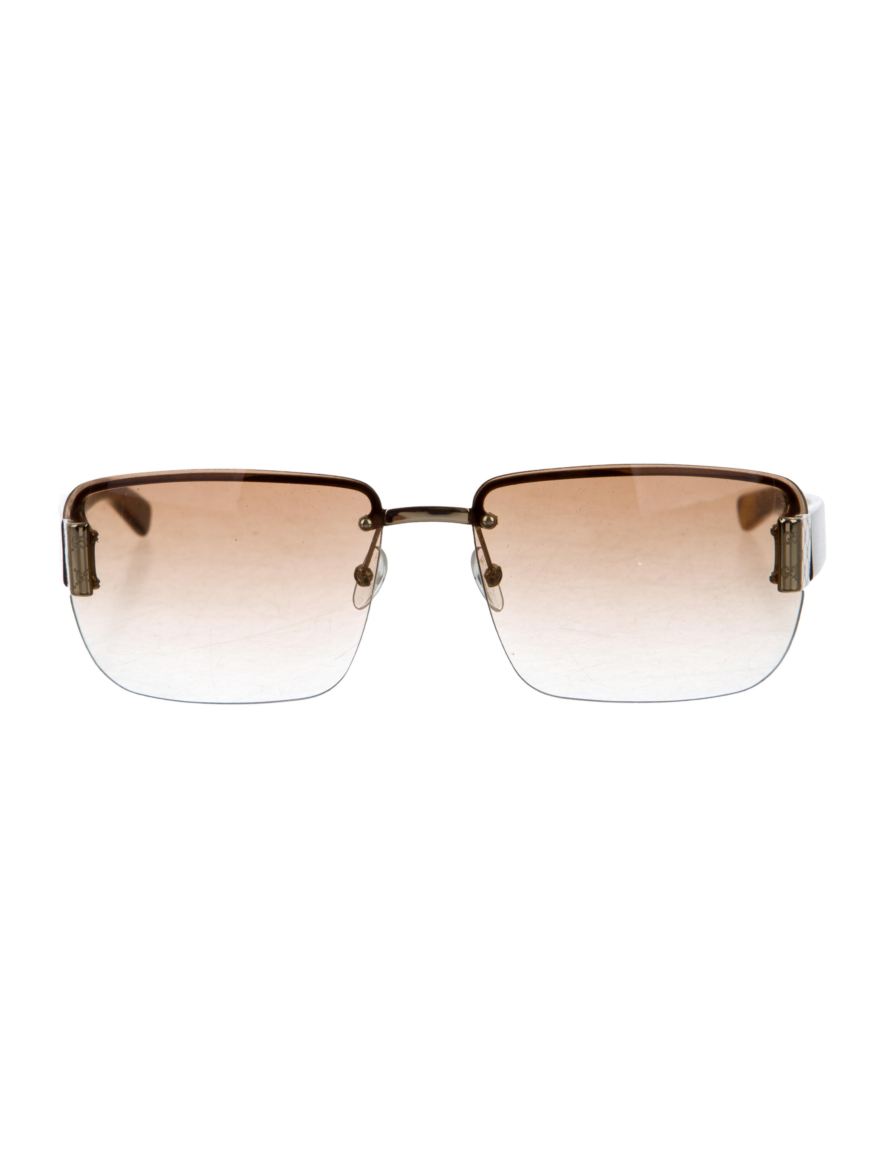 gucci half rim eyeglasses