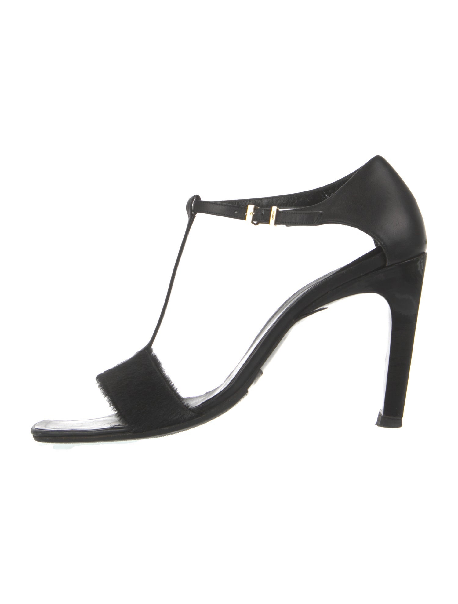 Gucci Leather T-Strap Sandals