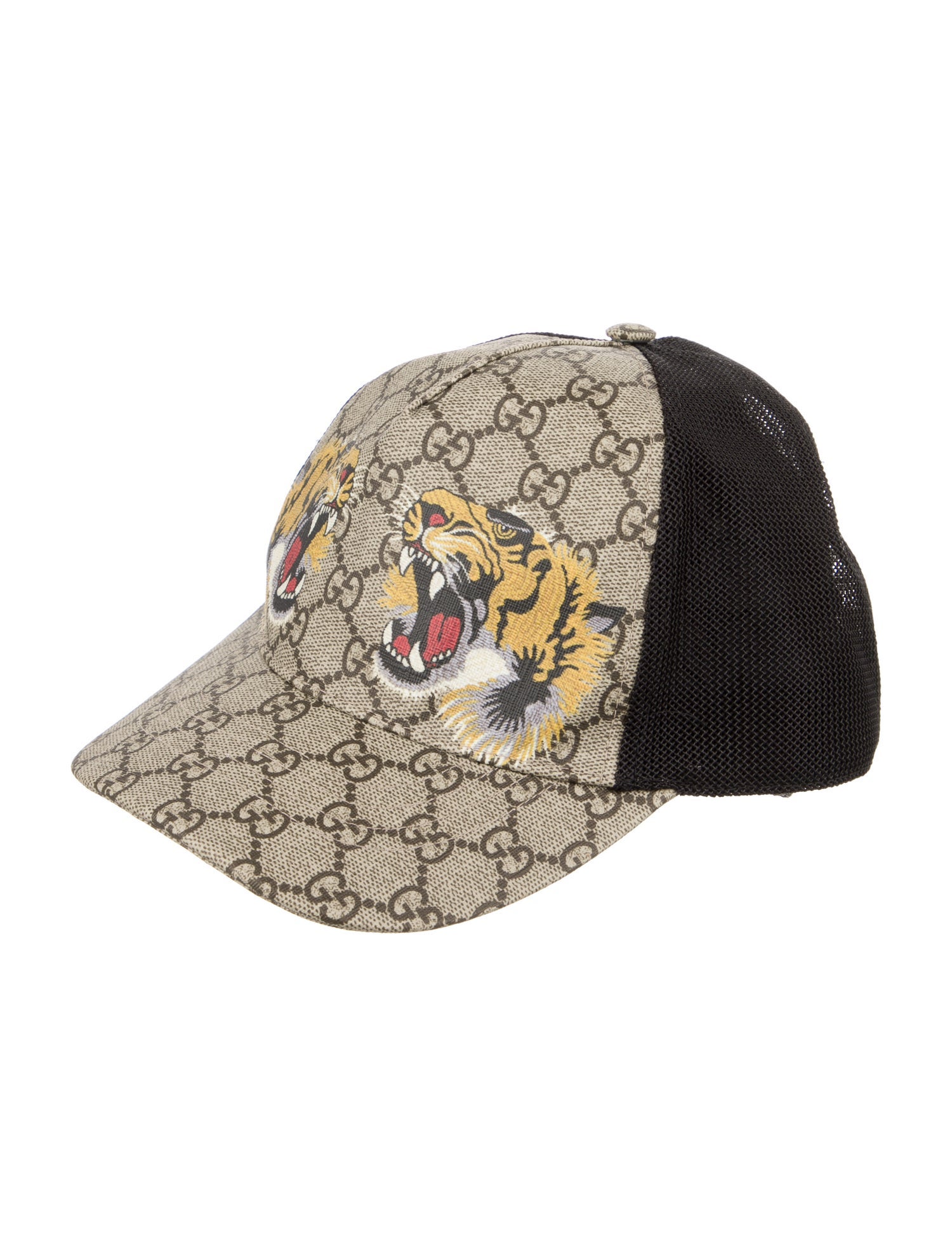 Gucci GG Supreme Lion Trucker Hat w/ Tags - Brown Hats