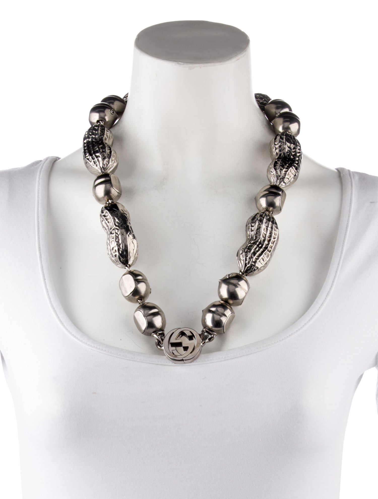 Gucci Hazelnut & Peanut Charm Interlocking G Necklace