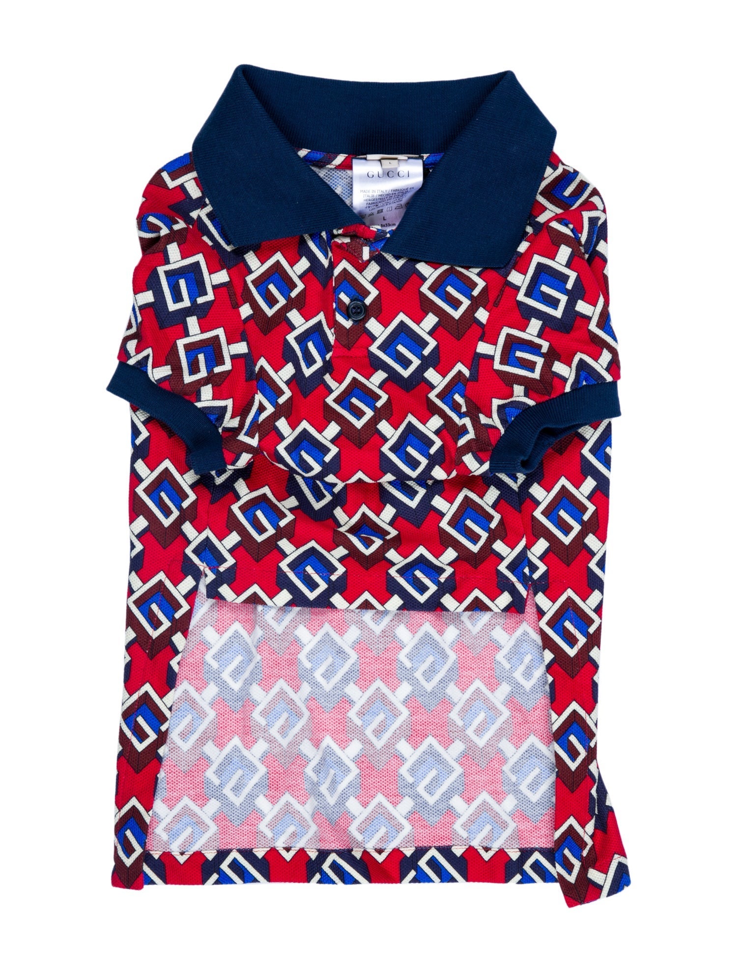 Gucci Isometric G Pet Polo Shirt w/ Tags