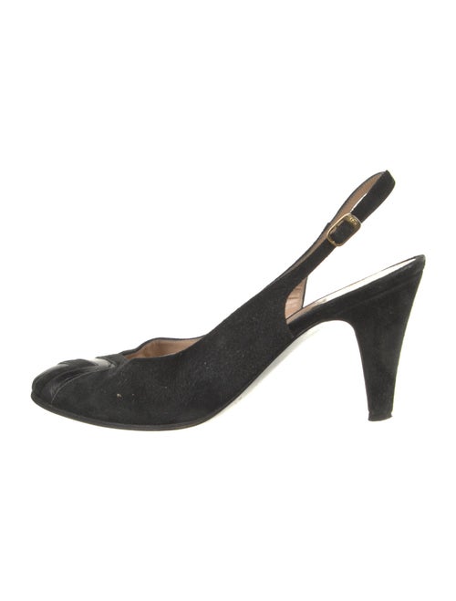Gucci Suede Slingback Pumps