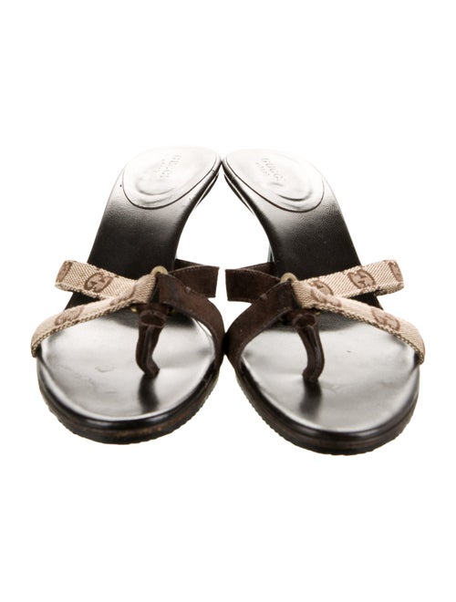 Gucci Canvas Patterned Slides