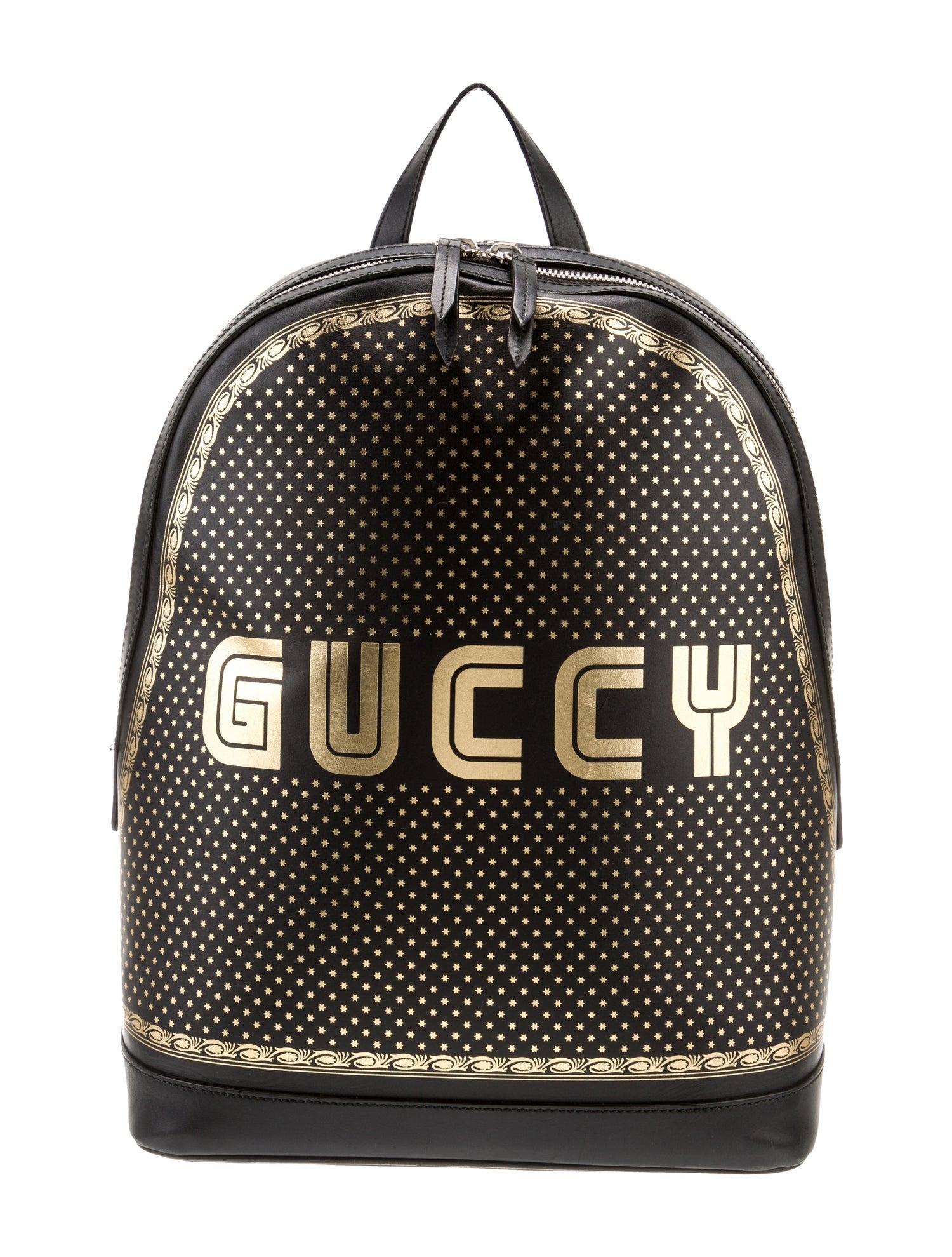 Gucci Leather Guccy Sega Leather Backpack
