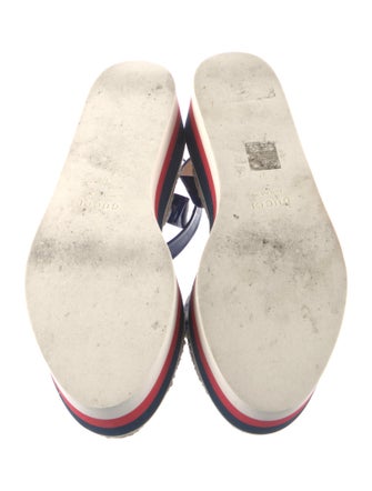 Gucci Sylvie Web Accent Patent Leather Espadrilles