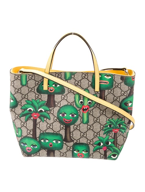 Gucci Kids' GG Supreme Smiling Plants Mini Tote