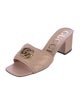Gucci Double G Logo Leather Slides
