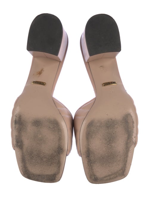 Gucci Double G Logo Leather Slides
