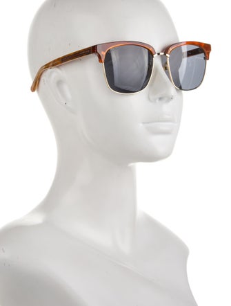 Gucci Sylvie Web Accent Wayfarer Sunglasses
