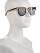 Gucci Sylvie Web Accent Wayfarer Sunglasses
