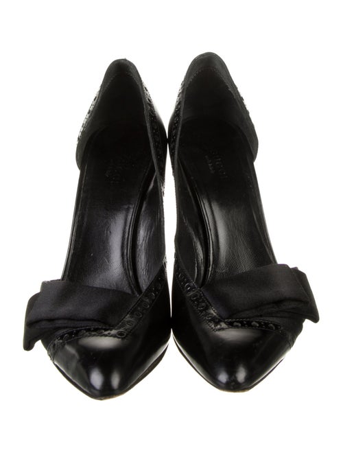 Gucci Leather Lasercut Accents D'Orsay Pumps
